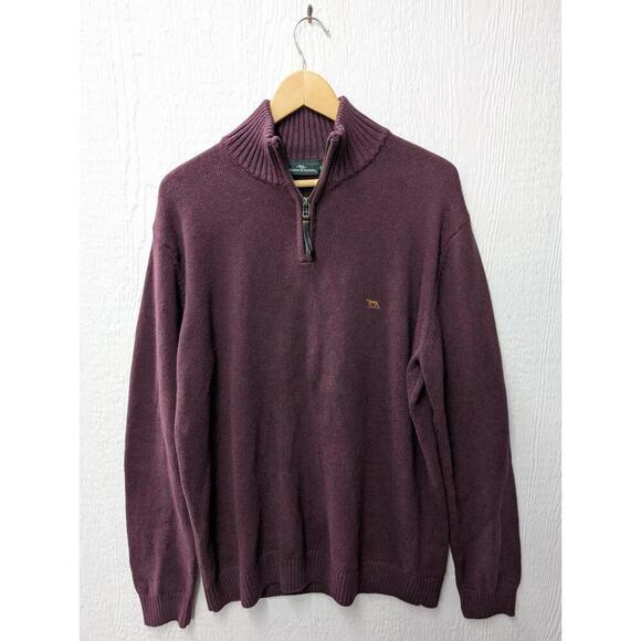 Rodd & Gunn Other - Rodd & Gunn Merrick Bay Knit 1/4 Zip Sweater In Port Australian Cotton Large